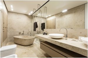 Salle de bain de couleur beige: créer un design confortable